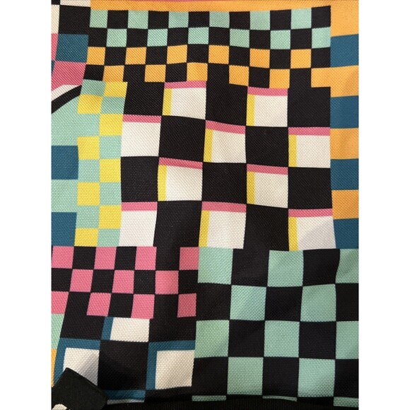 UGG Canvas Australia Dannie II Backpack Multicolored Checkered Pattern Pre-Owned - Picture 5 of 11